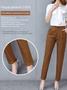 Women Plain Casual Pant Daily Spring/Fall Turnip Pants