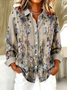 Women Floral Shirt Collar Long Sleeve Casual Daily Spring/Fall Shirt