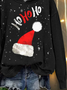 Women Christmas Hoodie Cotton Long Sleeve Casual Daily Spring/Fall Hoodie