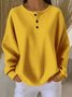 Women Plain Crew Neck Long Sleeve Casual Daily Spring/Fall T-shirt