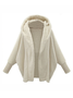 Women Plain Lapel Collar Zip Up Hoodie Long Sleeve Casual Split Joint Winter Daily Coat Outerwear