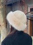 Plush Mongolian Hat For Women Thickened Autumn And Winter Windproof Cold-proof Warm Basin Hat Imitation Mink Fur Earmuffs Fisherman Hat