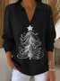 Women Christmas Shawl Collar Long Sleeve Casual Holiday Spring/Fall Sweater