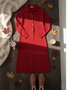 Women Plain Shawl Collar Casual Autumn Daily Maxi H-Line Sweater Dress