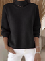 Women Plain Turtleneck Long Sleeve Casual Holiday Spring/Fall Sweater