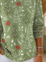 Women Christmas Crew Neck Long Sleeve Casual Daily Spring/Fall Sweater