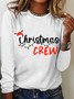 Women Christmas Crew Neck Cotton Long Sleeve Casual Daily Spring/Fall T-shirt