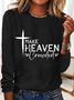 Women Text Letters Crew Neck Cotton Long Sleeve Casual Daily Spring/Fall T-shirt
