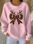 Women Christmas Crew Neck Long Sleeve Casual Holiday Spring/Fall Sweatshirt
