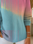 Women Abstract Crew Neck Long Sleeve Casual Daily Spring/Fall Sweater
