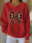 Women Christmas Crew Neck Long Sleeve Casual Holiday Spring/Fall Sweatshirt