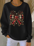 Women Christmas Crew Neck Long Sleeve Casual Holiday Spring/Fall Sweatshirt