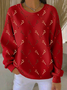 Women Christmas Crew Neck Long Sleeve Casual Holiday Spring/Fall Sweatshirt