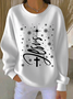 Women Christmas Crew Neck Long Sleeve Casual Holiday Spring/Fall Sweatshirt