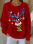 Women Christmas Crew Neck Long Sleeve Casual Holiday Spring/Fall Sweatshirt