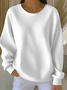 Women Plain Crew Neck Long Sleeve Casual Holiday Spring/Fall Sweatshirt
