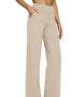 Women Plain Casual Pant Daily Spring/Fall Straight Pants