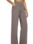 Women Plain Casual Pant Daily Spring/Fall Straight Pants