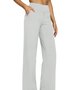 Women Plain Casual Pant Daily Spring/Fall Straight Pants