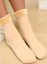 Women's Warm Heat-retaining And Cold-resistant Snow Socks -20°c Fleece-lined Thickened Floor Socks Autumn And Winter Cold-proof Self-heating Flesh-colored Mid-calf Socks