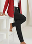 Women Plain Long Sleeve Coat With Pants Casual Printing Spring/Fall Hoodie Two-Piece Set