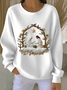 Women Christmas Crew Neck Long Sleeve Casual Holiday Spring/Fall Sweatshirt