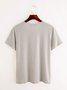Women's Plain T-Shirt Vintage Short Sleeve Casual Top Gray Blue Green Black Pink Coffee