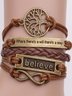 Women Classic Holiday Brown Alloy Casual Bracelet