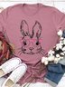 Easter Day Bunnyr Casual Shirt Collar T-shirt
