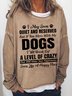 Women Dog Person I May Seem Quiet And Reserved Simple Sweatshirt