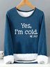 ANNIECLOTH Text Letters Casual Thicken Crew Neck Sweatshirt & Hoodies