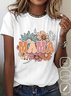 Loose Casual Floral Crew Neck T-Shirt