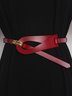 Irregular Hollow Out Split Leather Belt