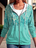 Casual Zipper Leaf Jacket