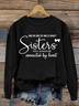 Women Text Letters Crew Neck Long Sleeve Casual Daily Spring/Fall Sweatshirt