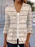 Women's Floral Print Casual Button-Down Long Sleeve Cardigan