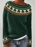 Women's St. Patrick's Day Shamrock Art Print Sweater