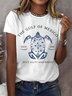 Women's Gulf Of Mexico Print Round Neck T-Shirt