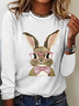Cute Easter Bunny Casual Long Sleeve Shirt