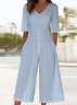Women's H-Line V Neck Daily Going Out Casual Printing Striped Summer Ankle Pants Jumpsuit Romper