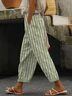 Women's Striped Print Casual Pants