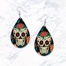 Skull Acrylic 2D Halloween Earrings