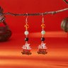 Halloween pumpkin pendant earrings Gothic tassel women's earrings