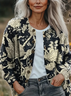 Women Floral Crew Neck Long Sleeve Vintage Daily Spring/Fall Cardigan
