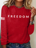 Women Text Letters Crew Neck Jersey Long Sleeve Casual Daily Spring/Fall T-shirt