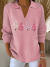 Women Christmas Shawl Collar Long Sleeve Casual Holiday Spring/Fall Sweater